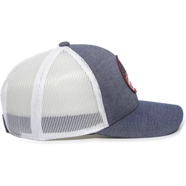 imageAmericana Mountains Scout Patch Trucker Hat  Adjustable Mesh Back Baseball Cap for Men ampamp Women