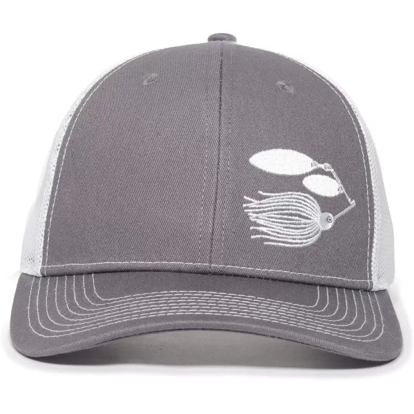 imageFish Lure Trucker Hat  Adjustable Baseball Cap wPlastic Snapback Closure