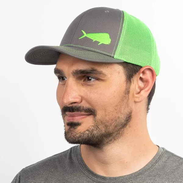 imageFish Silhouettes Trucker Hat  Adjustable Baseball Cap wSnapback Closure