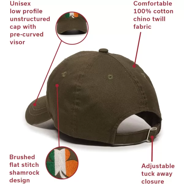 imageIrish Flag Shamrock Dad Hat  Adjustable Polo Style Baseball Cap for Men ampamp Women