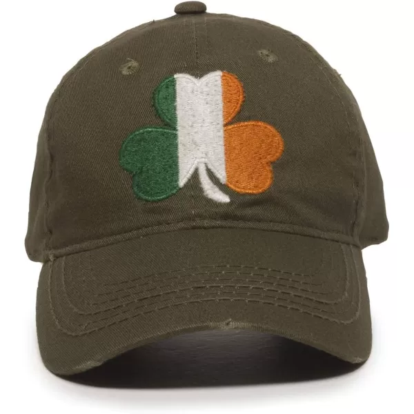 imageIrish Flag Shamrock Dad Hat  Adjustable Polo Style Baseball Cap for Men ampamp Women