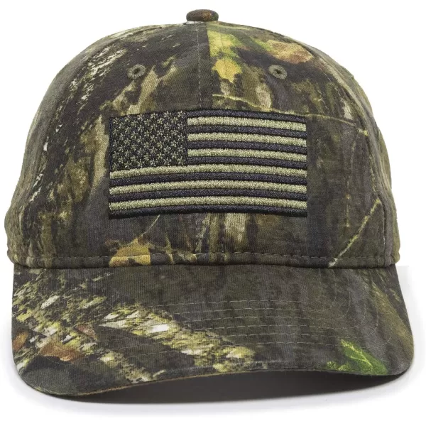 imageMossy Oak USA American Flag Camo Hat  Adjustable Baseball Cap for Men ampamp Women