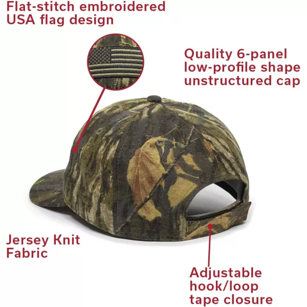 imageMossy Oak USA American Flag Camo Hat  Adjustable Baseball Cap for Men ampamp Women