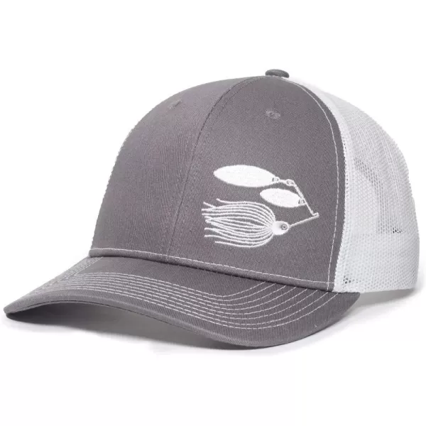 imageFish Lure Trucker Hat  Adjustable Baseball Cap wPlastic Snapback Closure