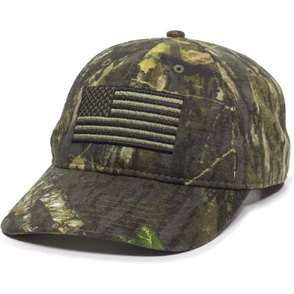 imageMossy Oak USA American Flag Camo Hat  Adjustable Baseball Cap for Men ampamp Women