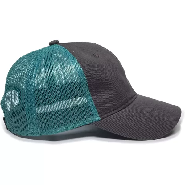 imageOutdoor Cap Garment Washed Meshback CapCharcoalAqua