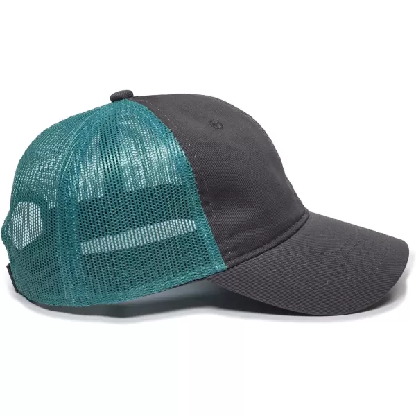 imageOutdoor Cap Garment Washed Meshback CapCharcoalAqua