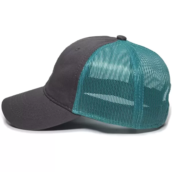 imageOutdoor Cap Garment Washed Meshback CapCharcoalAqua