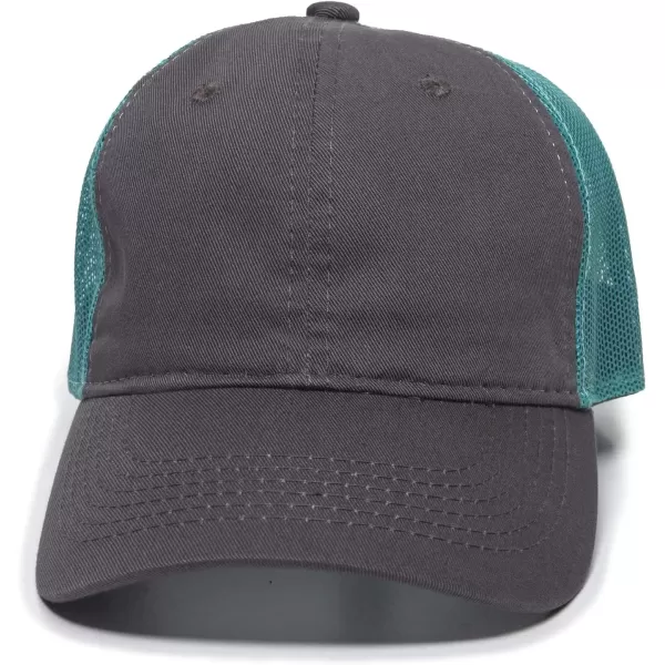 imageOutdoor Cap Garment Washed Meshback CapCharcoalAqua