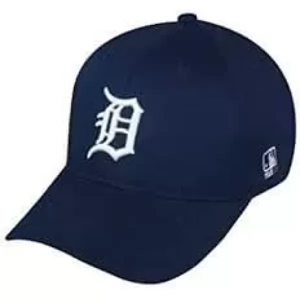 imageAdult FLAT BRIM Detroit Tigers Home Navy WhtquotDquot Hat Cap MLB Adjustable