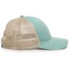 imageLadies Fit Blank Heavy Washed Soft Cotton Twill Structured Ponytail Mesh Back Hat  Adjustable Size Baseball Cap for WomenMint