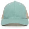imageLadies Fit Blank Heavy Washed Soft Cotton Twill Structured Ponytail Mesh Back Hat  Adjustable Size Baseball Cap for WomenMint