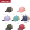 imageLadies Fit Blank Heavy Washed Soft Cotton Twill Structured Ponytail Mesh Back Hat  Adjustable Size Baseball Cap for WomenNavy