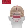 imageLadies Fit Blank Heavy Washed Soft Cotton Twill Structured Ponytail Mesh Back Hat  Adjustable Size Baseball Cap for WomenRed