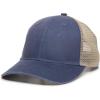 imageLadies Fit Blank Heavy Washed Soft Cotton Twill Structured Ponytail Mesh Back Hat  Adjustable Size Baseball Cap for WomenNavy