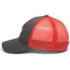 imageOutdoor Cap Garment Washed Meshback CapCharcoalNeon Red