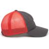 imageOutdoor Cap Garment Washed Meshback CapCharcoalNeon Red