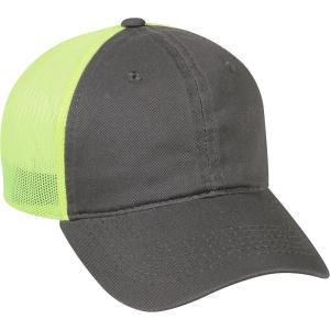 imageOutdoor Cap Garment Washed Meshback CapCharcoalNeon Yellow