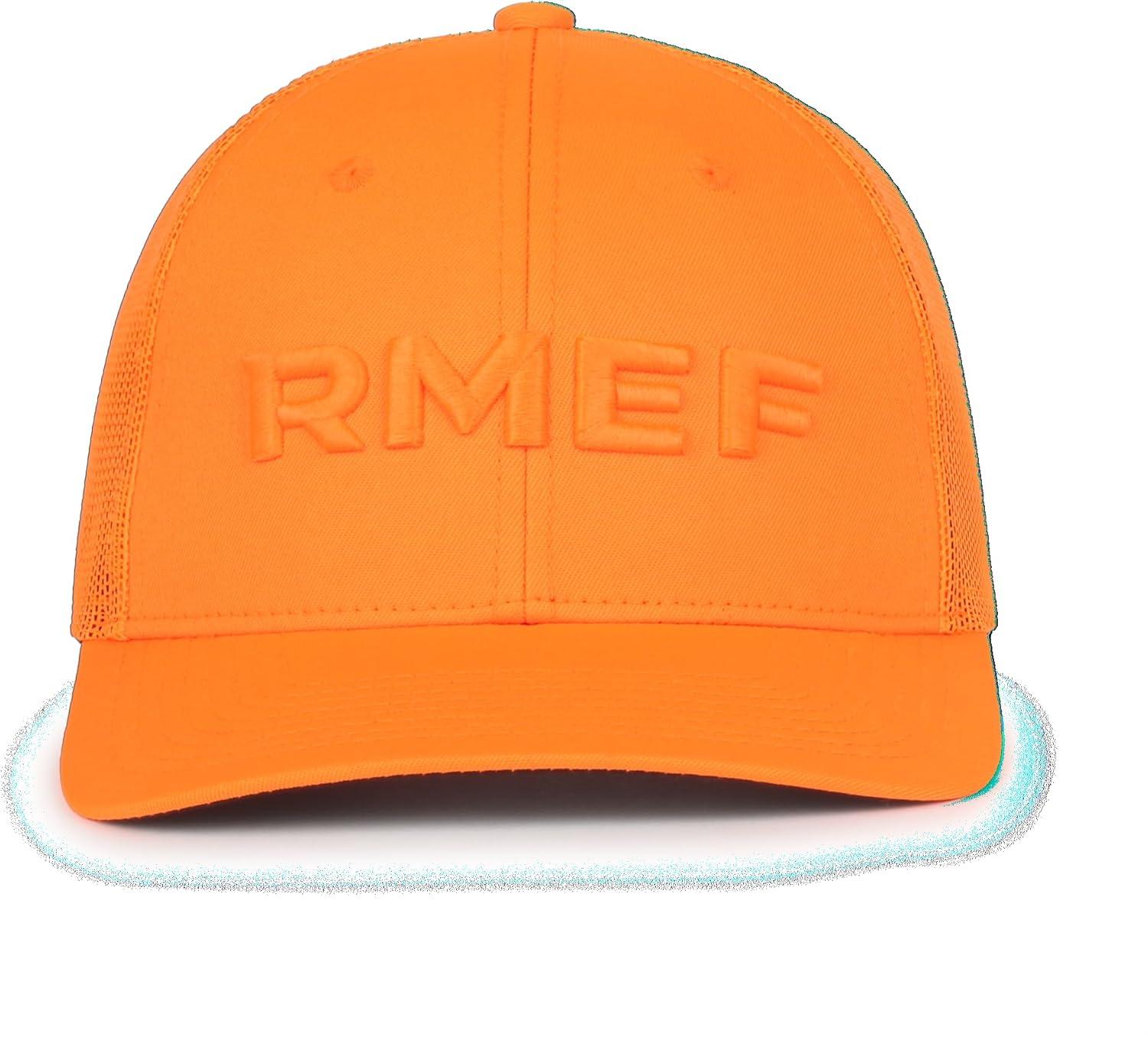 imageRocky Mountain Elk Foundation Hunting Hat Mesh Back Adjustable Cap One Size Blaze Orange