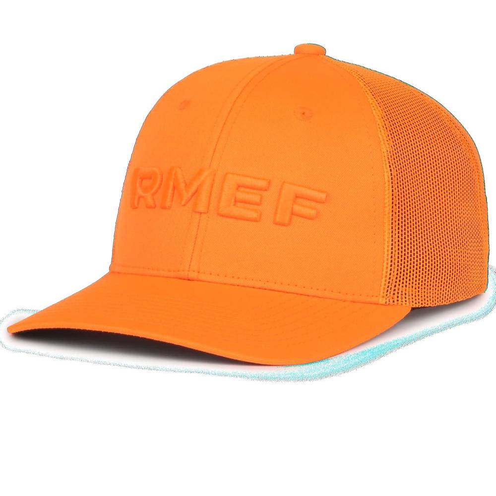 imageRocky Mountain Elk Foundation Hunting Hat Mesh Back Adjustable Cap One Size Blaze Orange