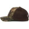 imageRealtree Patriotic Trucker Hat Structured Baseball Hat American Flag Patch One Size Camo Brown