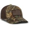 imageRealtree Patriotic Trucker Hat Structured Baseball Hat American Flag Patch One Size Camo Brown