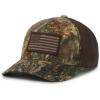 imageRealtree Patriotic Trucker Hat Structured Baseball Hat American Flag Patch One Size Camo Brown