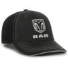 imageRam Trucks Ram Logo Trucker Hat for Men  Structured Cotton Twill Baseball Cap with Mesh Back Adjustable Snapback Black