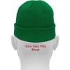 imageKelly Green Knit Beanie Hat with Cuff Winter Warm Ski Watch Cap
