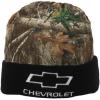 image:imageChevrolet Camo Beanie  Ribbed Knit Winter Hat with Realtree Edge Camo Embroidered Logo One Size