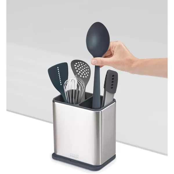 imageJoseph Joseph 85161 Utensil Holder with Removable Spoon Surface Kitchen Accessory Onesize Stainless SteelDark GrayUtensil Pot