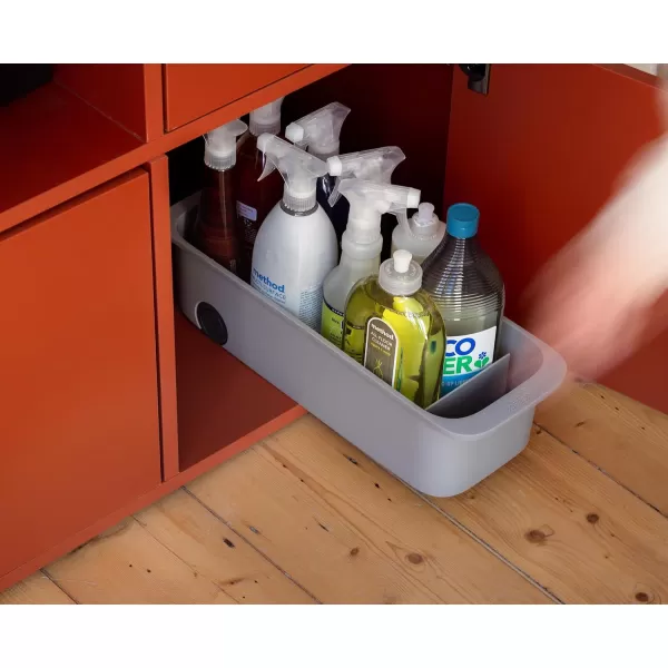 imageJoseph Joseph CupboardStore Easyaccess wheeled Storage Caddy Under Sink Kitchen Cabinet Organizer Grey