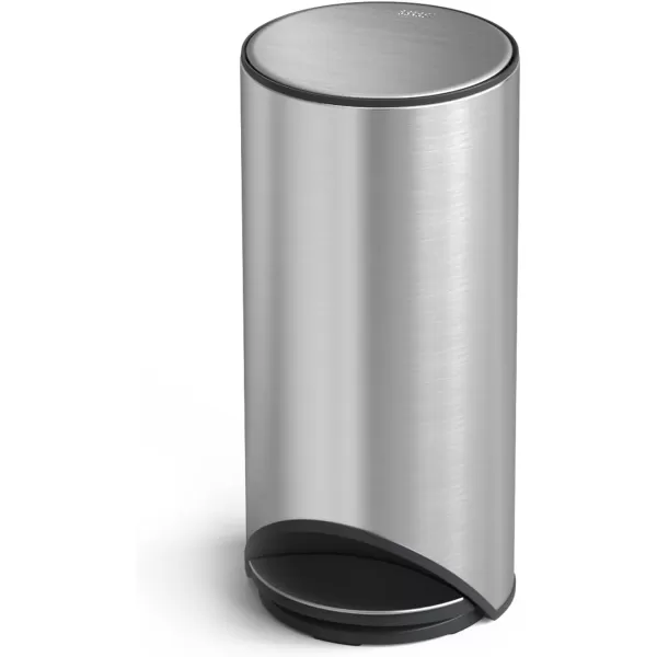 imageJoseph Joseph Arc 10L26 Gallon Slimline Trash Can Bin with Easy Push Pedal Liner Pocket SoftClose Lid FingerprintProof Removable Inner Bucket Stainless SteelStainless Steel