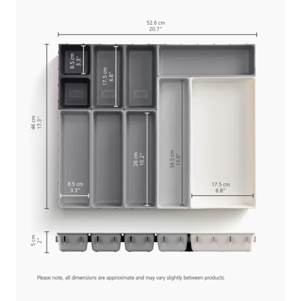 imageJoseph Joseph Blox 10 Piece Plastic Storage Trays Organizer Grey10 piece