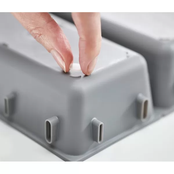 imageJoseph Joseph Blox 10 Piece Plastic Storage Trays Organizer Grey7 piece