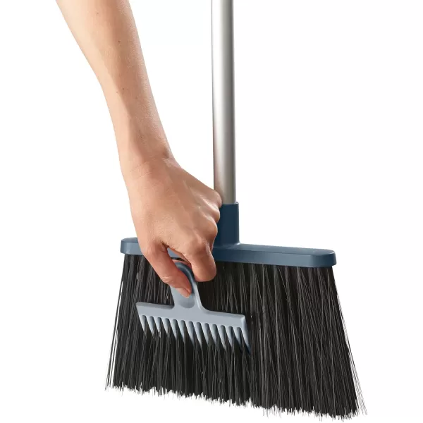 imageJoseph Joseph CleanStore WallMounted Adjustable Long Handle Broom Sweeper with DustShield Storage Indoor Sweeping Floor Brush with Soft Bristles and Comb