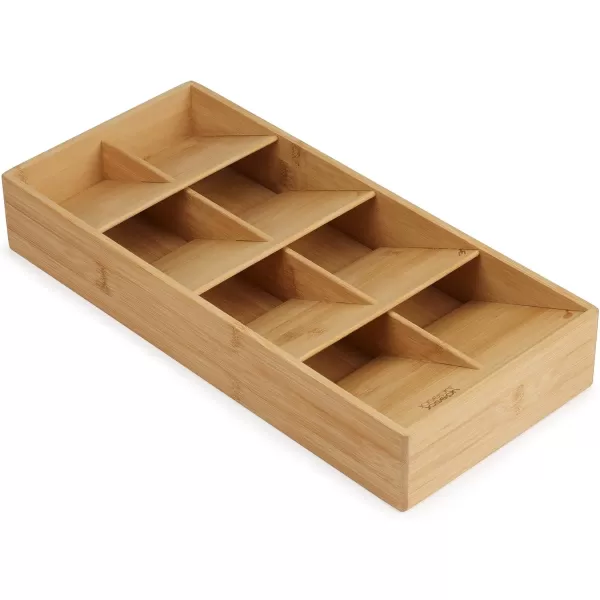 imageJoseph Joseph Drawer Store  Large Compact Cutlery Drawer Organizer 8 compartments Holds 48 Pieces Bamboo