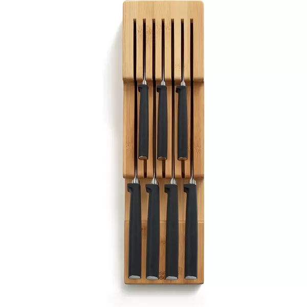 imageJoseph Joseph DrawerStore Compact Knife Organizer holds up to 9 knives Kitchen Organization ampamp Drawer Storage Bamboo