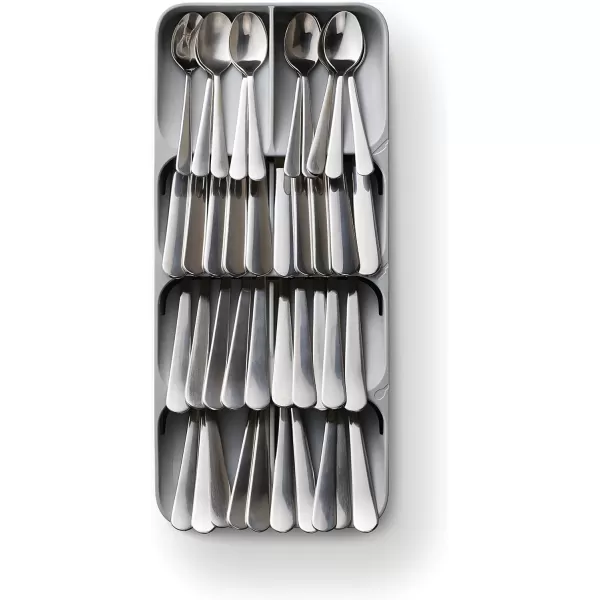imageJoseph Joseph DrawerStore Compact Utensil Organizer For Kitchen Drawer Silverware Flatware Tray Grey