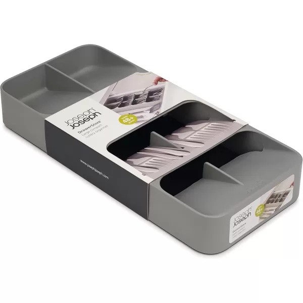 imageJoseph Joseph DrawerStore Compact Utensil Organizer For Kitchen Drawer Silverware Flatware Tray Grey