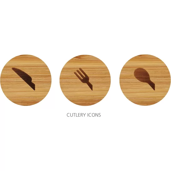 imageJoseph Joseph DrawerStore Compact Utensil Organizer For Kitchen Drawer Silverware Flatware Tray Small Bamboo