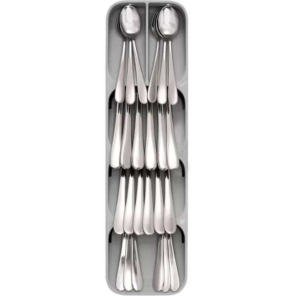 imageJoseph Joseph DrawerStore Compact Utensil Organizer For Kitchen Drawer Silverware Flatware Tray Small Grey
