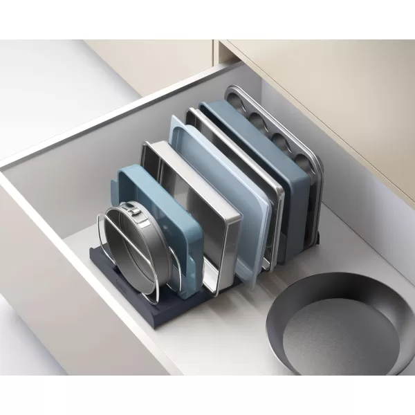 imageJoseph Joseph DrawerStore Cookware Organizer Baking Tray Rack Space Saving Storage for Pans Lids Cutting Boards