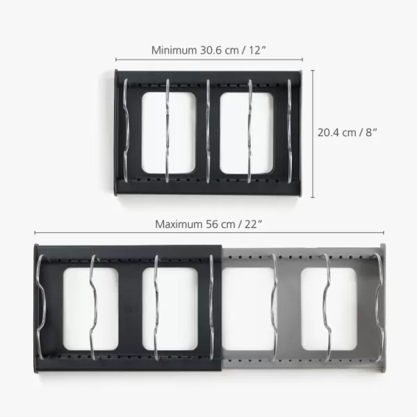 imageJoseph Joseph DrawerStore Expanding Cookware Organizer Space saving storage for pan lids baking trays  GreyOrganizer