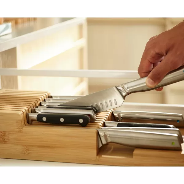 imageJoseph Joseph DrawerStore Knife Organizer holds up to 12 knives Kitchen Organization ampamp Drawer Storage Bamboo