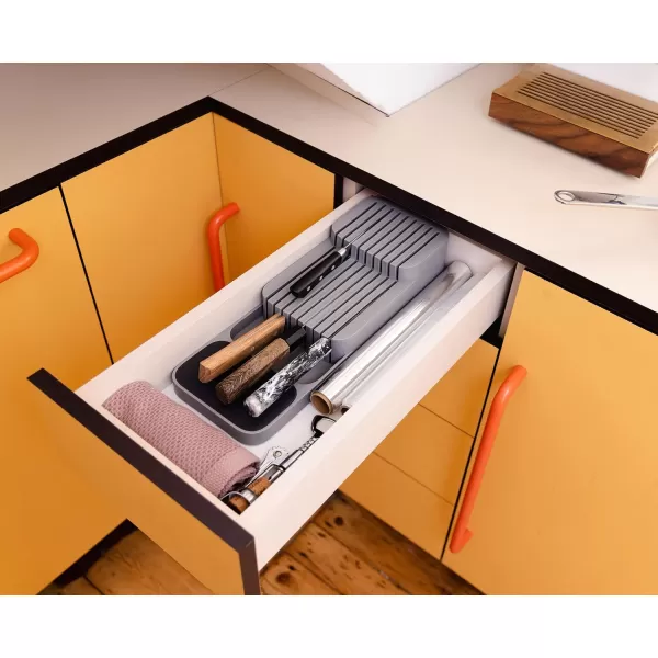 imageJoseph Joseph DrawerStore Knife Organizer holds up to 9 knives Kitchen Organization ampamp Drawer Storage  Compact Grey