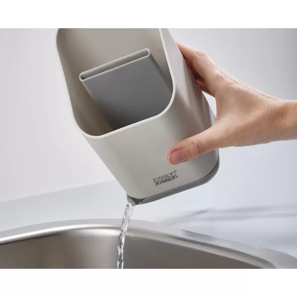 imageJoseph Joseph Duo Kitchen Sink Cutlery Drainer with Knife Slot Kitchen Sink Drying Rack Cutlery Organizer GreyOneSize