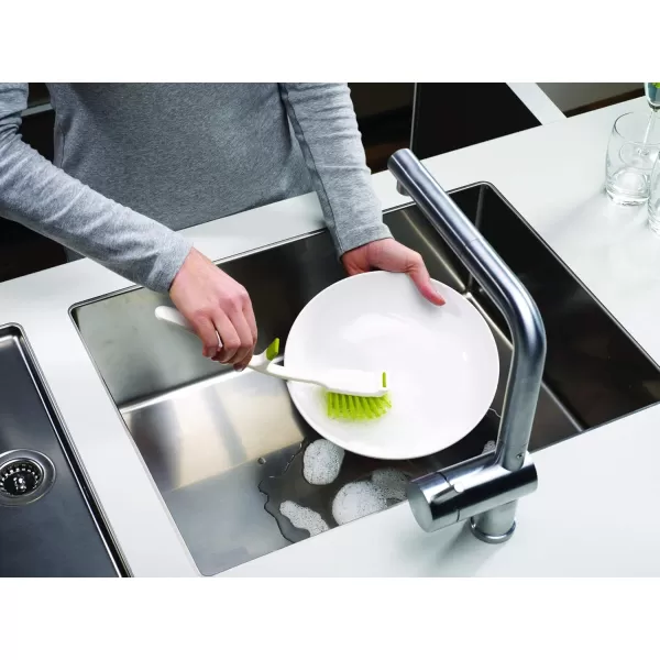 imageJoseph Joseph Edge Dish Brush with Integrated Sink Rest GreenGray