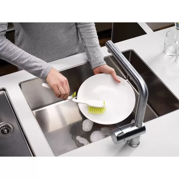 imageJoseph Joseph Edge Dish Brush with Integrated Sink Rest GreenGreen