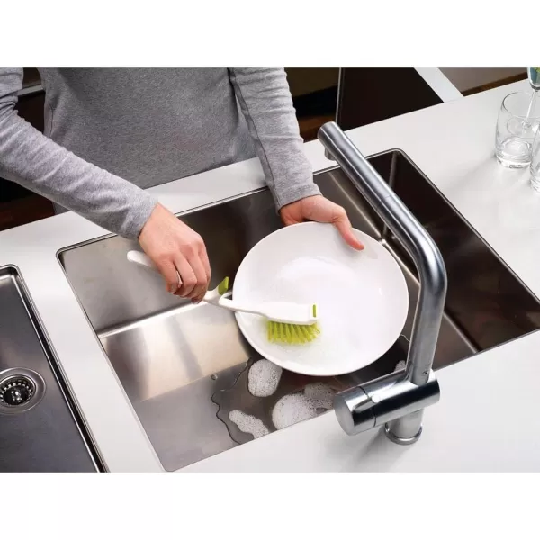 imageJoseph Joseph Edge Dish Brush with Integrated Sink Rest GreenGreen